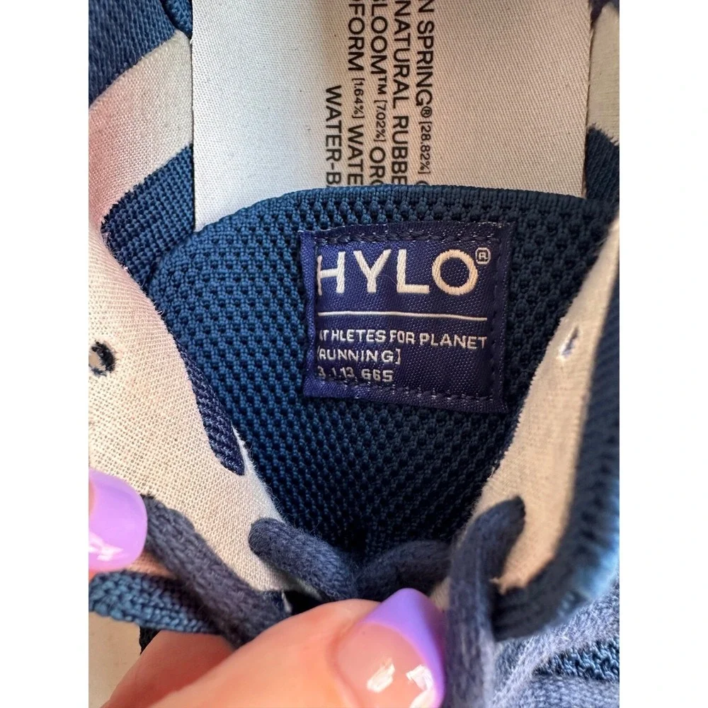 HYLO‎ Running Sneakers Womens 9.5 Mens 8 Blue Eco Lightweight Lace-Up Shoes Mesh